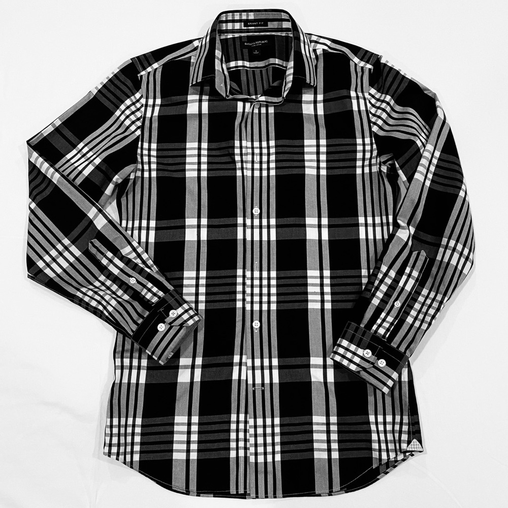 Banana Republic Men’s Small Non-Iron Plaid Shirt